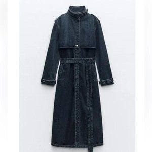 ZARA TRF DENIM TRENCH